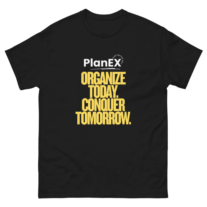 PlanEX - Organize Today T-Shirt (Black)