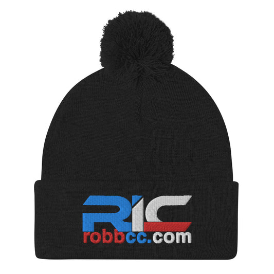 Robb Industrial Corporation Pom Pom Knit Beanie (Black)
