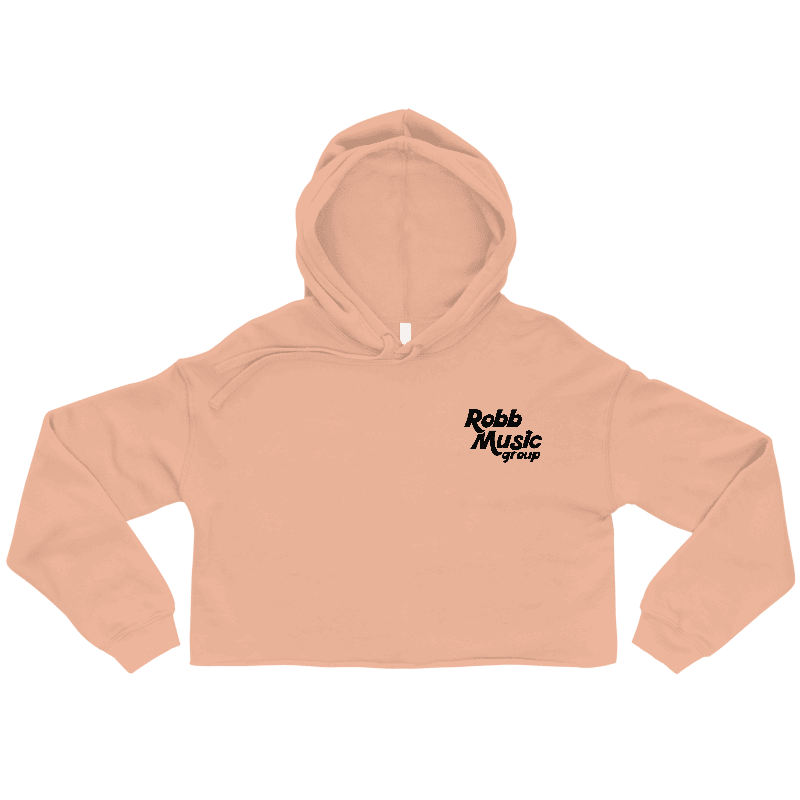 Robb Music Group Women's Cropped Hoodie - Peach