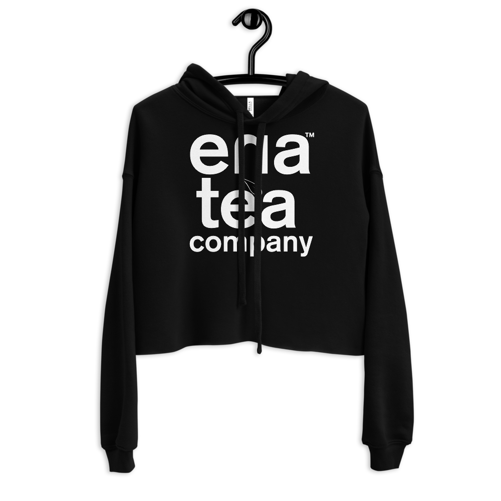 Ena Tea Company Cropped Hoodie - Black