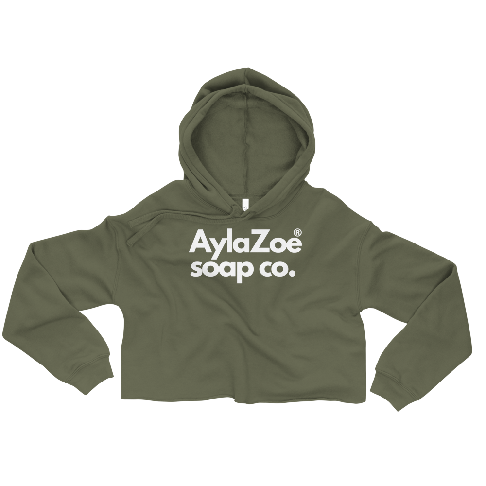 AylaZoe Soap Co. Cropped Hoodie - Military Green