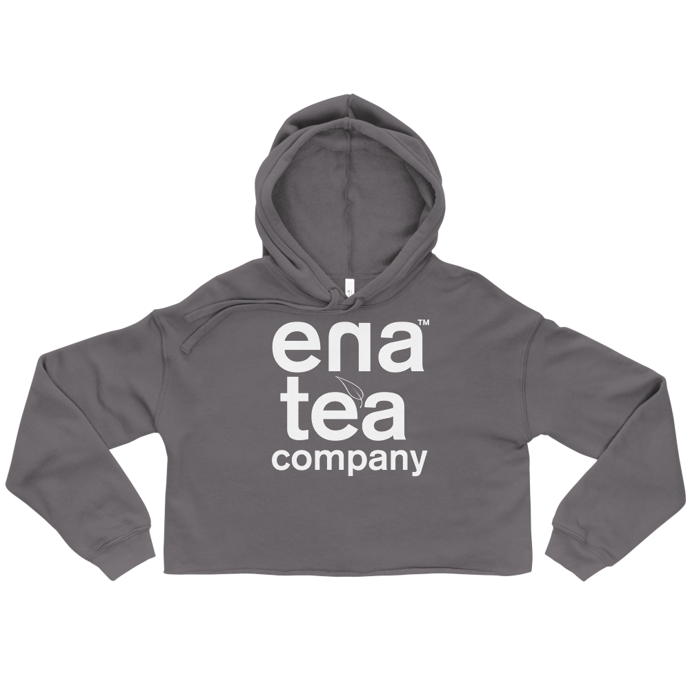 Ena Tea Company Cropped Hoodie - Storm