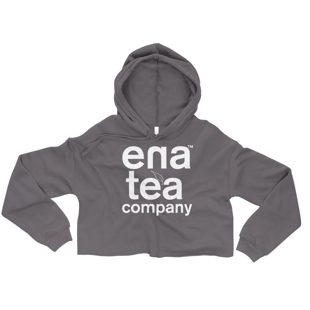 Ena Tea Company Cropped Hoodie - Storm