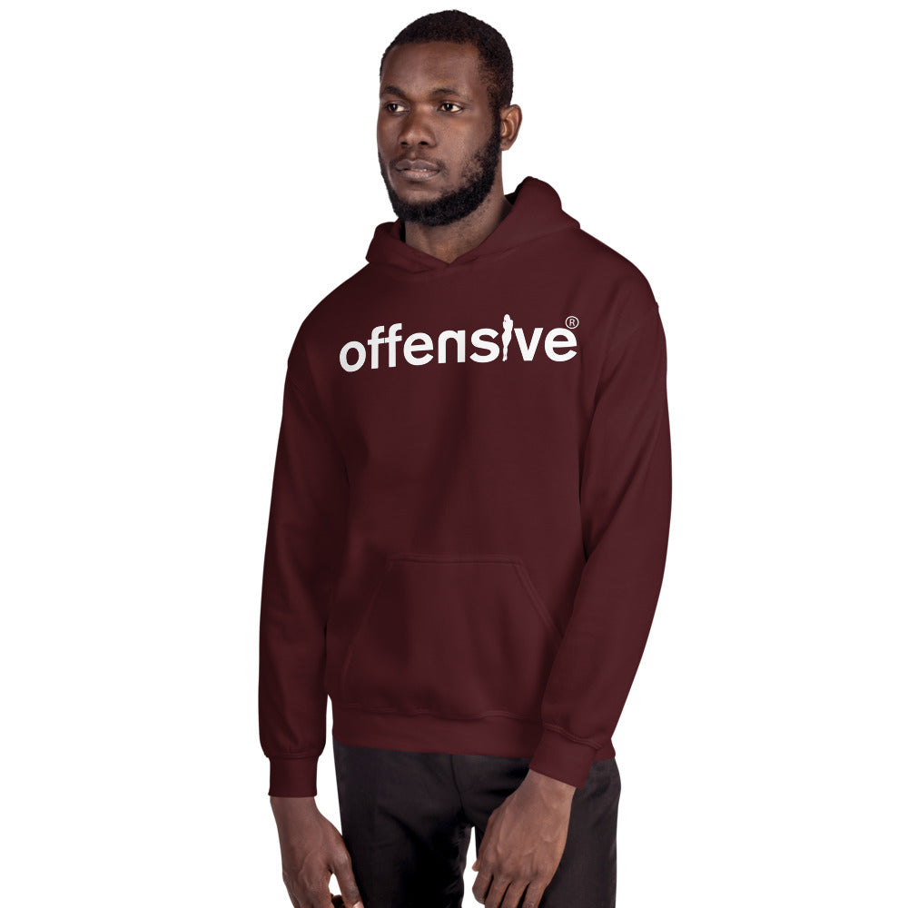 Offensive Hooded Sweater (Maroon)