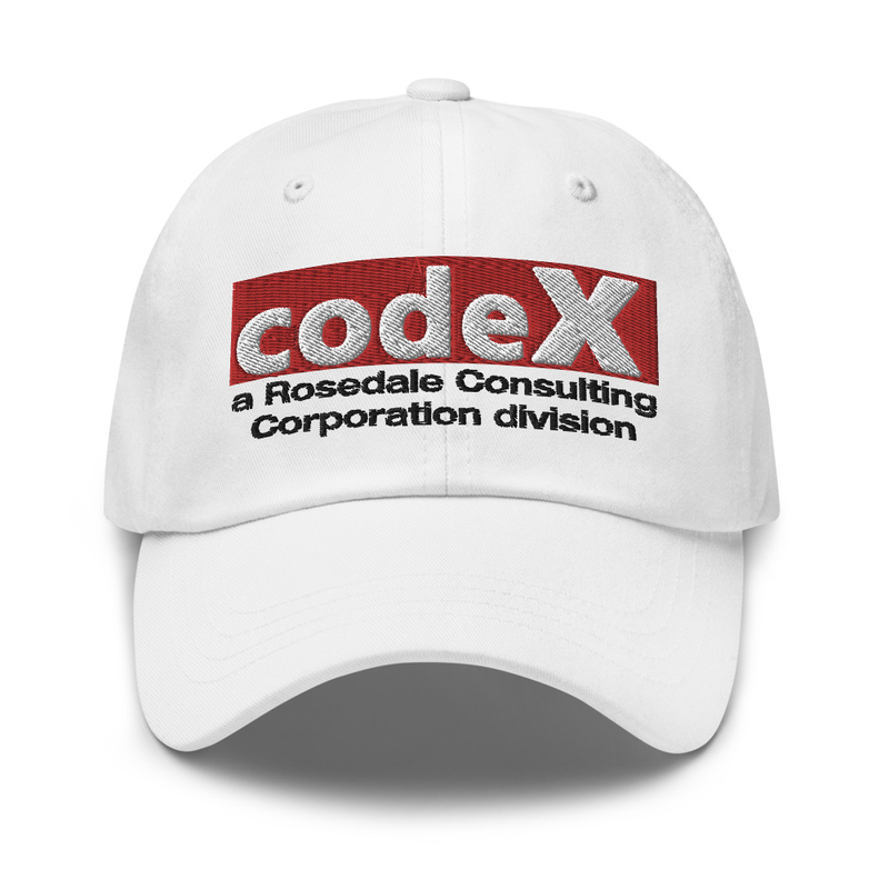 codeX classic dad hat (white)