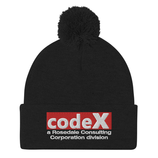 codeX Pom Pom Knit Cap (black)