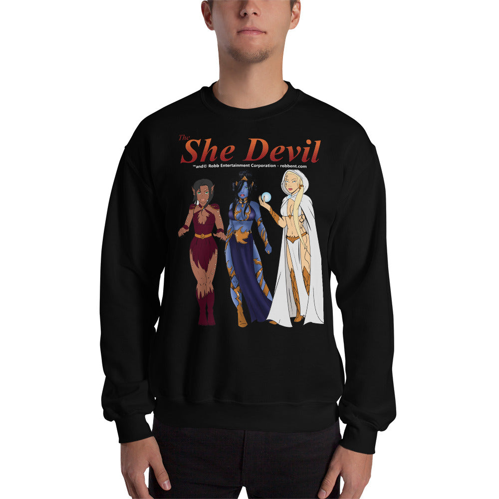 The She Devil Unisex Sweatshirt (black)