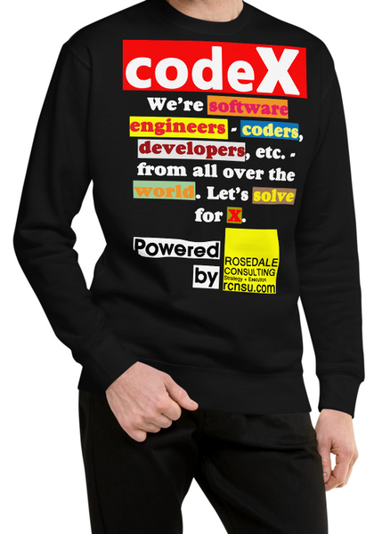 codeX Unisex Fleece Pullover (black)