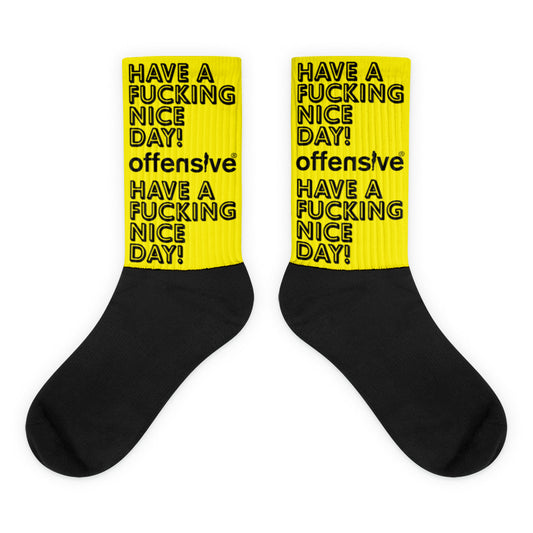 Have A Nice Day Offensive Logo Socks