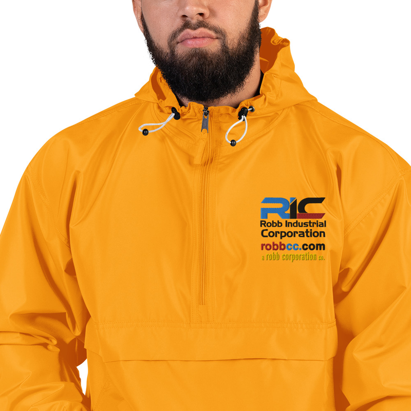 Robb Industrial Corporation Half-zip pullover Champion Packable Jacket (Gold)